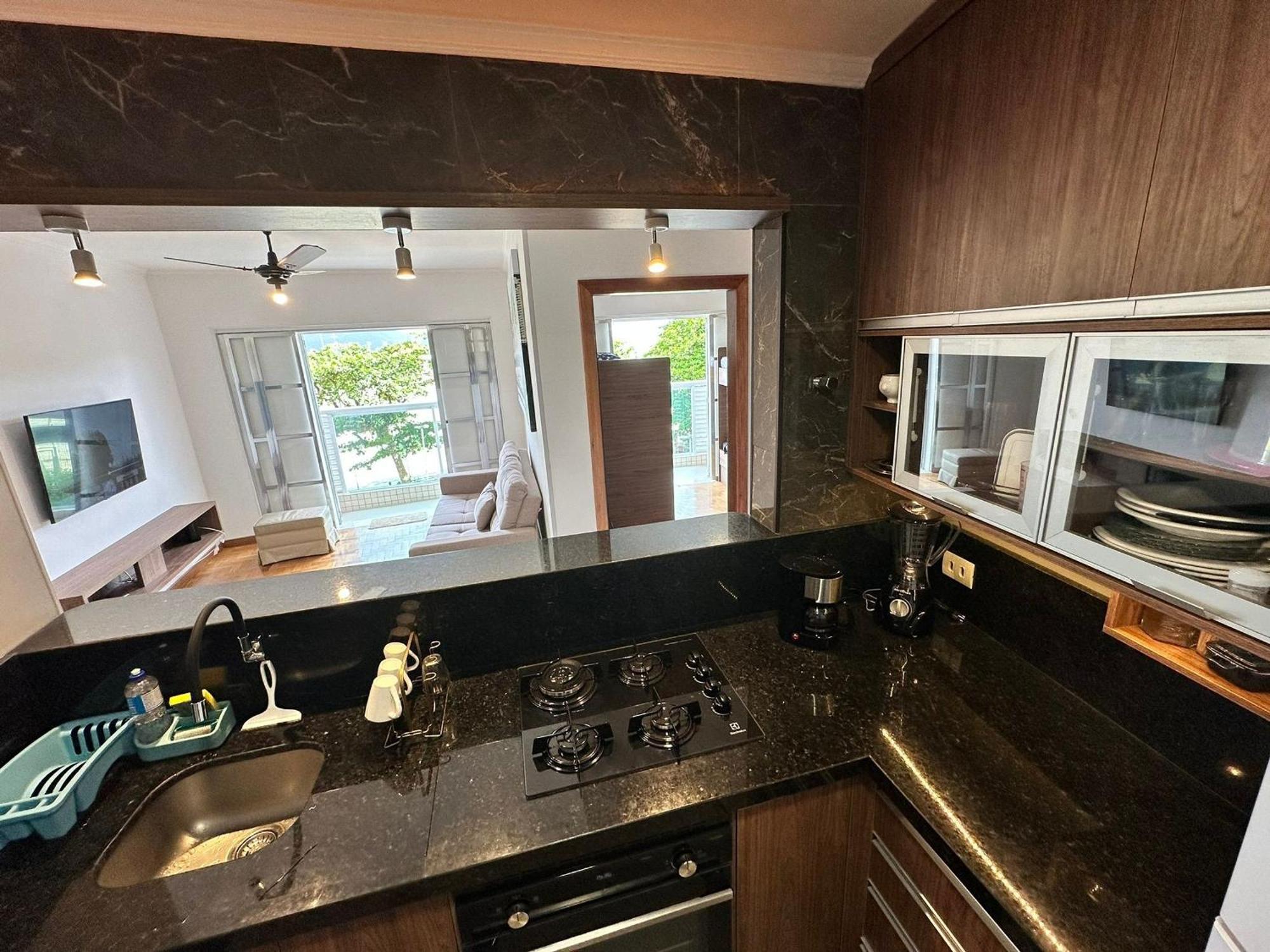 Ap Pe Na Areia Vista Parcial Mar Apartman Santos Kültér fotó