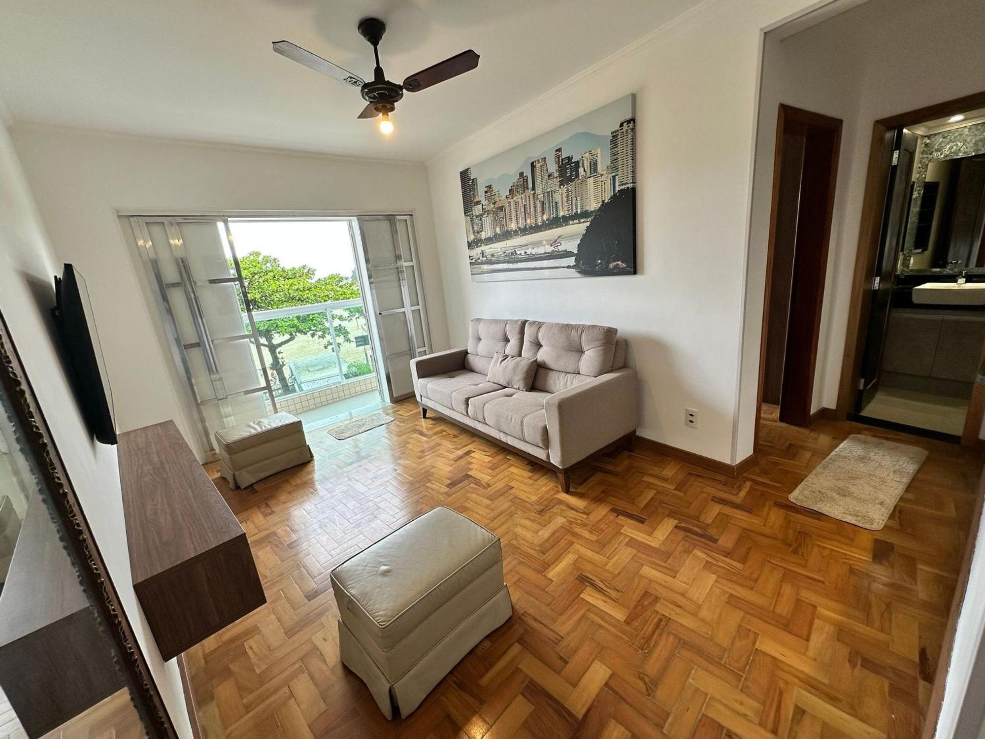 Ap Pe Na Areia Vista Parcial Mar Apartman Santos Kültér fotó