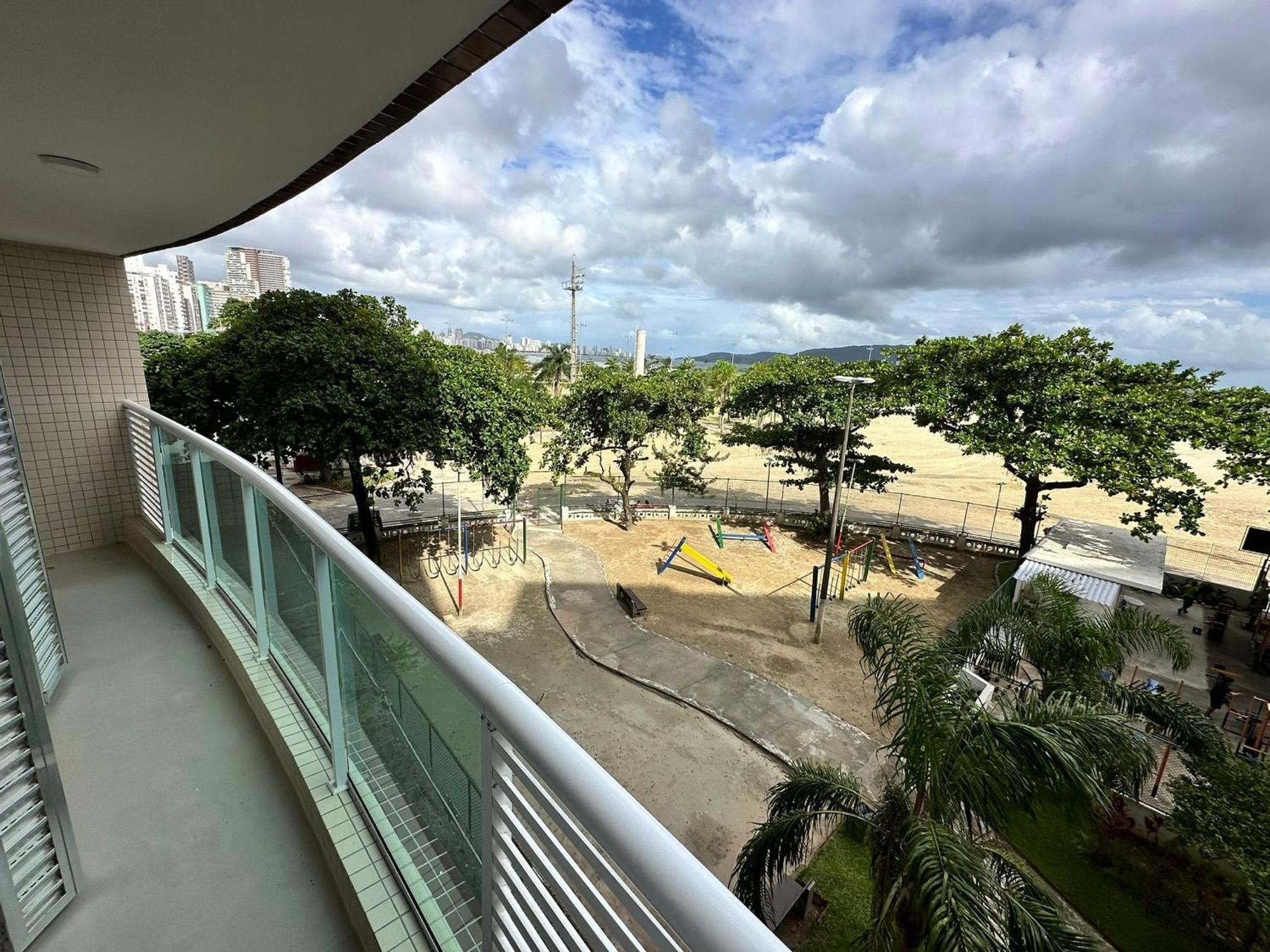 Ap Pe Na Areia Vista Parcial Mar Apartman Santos Kültér fotó